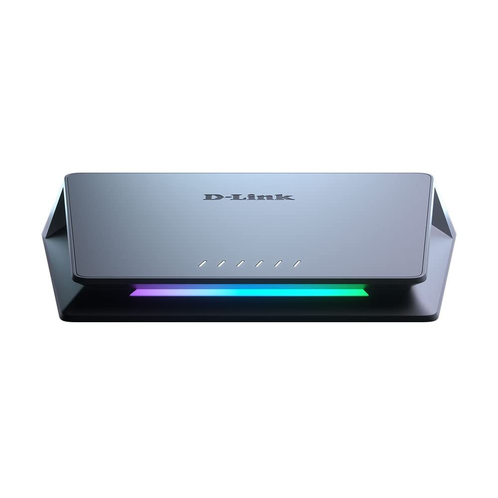 D-Link DMS-106XT | 6-Port Unmanaged Gaming Switch | Multimedia Design | 4/8 K Streaming | Multiplayer